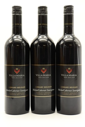 (3) 2010 Villa Maria Library Release Merlot - Cabernet Sauvignon, Gimblett Gravels [BC95] ♦