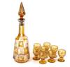 A Large 19th Century Bohemian Overlay Glass Liqueur Set