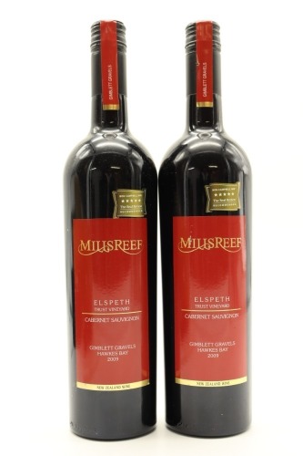 (2) 2009 Mills Reef Trust Vineyard Elspeth Cabernet Sauvignon, Gimblett Gravels â™¦