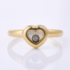 18ct Yellow Gold, Chopard Happy Diamond Ring, Size J