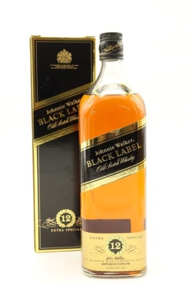 (1) Johnnie Walker Black Label 12 Year Old Blended Scotch Whisky, 43% ABV, 1125ml, Circa 1980s