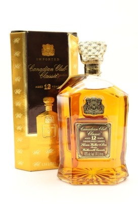 (1) Canadian Club Classic 12 Year Old Blended Canadian Whisky, 40% ABV, 1140ml, Circa 1980s