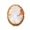 9ct Large Shell Cameo Brooch