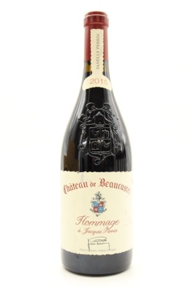 (1) 2015 Chateau de Beaucastel Chateauneuf-du-Pape Grand Cuvee Hommage a Jacques Perrin, Rhone [JR18] &diams;