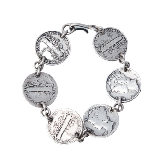 Silver Coin Bracelet