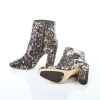 Jimmy Choo, Mirren 100 Sequin Black Silver Ankle Boots, Size 40, - New with box - 2