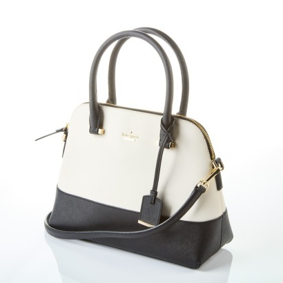 Kate Spade Black and White Leather Tote Bag
