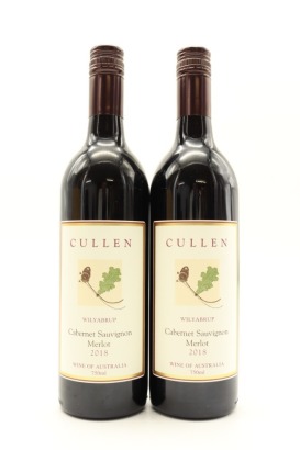 (2) 2018 Cullen Cabernet Sauvignon - Merlot, Wilyabrup♦