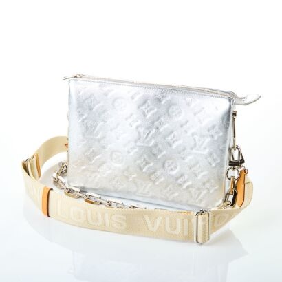 Louis Vuitton Silver Metallic Coussin PM Argent Bag