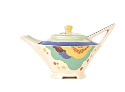 A Royal Doulton Handpainted Art Deco Teapot