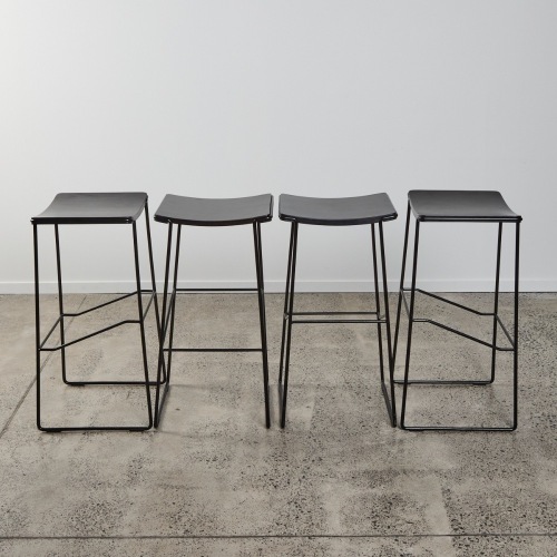 A Set of Four Tim Webber Wrap Stools