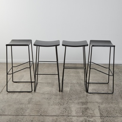 A Set of Four Tim Webber Wrap Stools