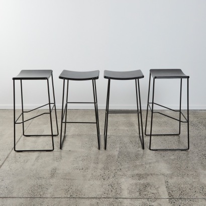 A Set of Four Tim Webber Wrap Stools