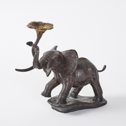 An Art Deco Era Bronze Elephant