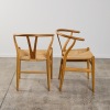 A Pair of Hans Wegner CH24 Wishbone Chairs by Carl Hansen Denmark - 2