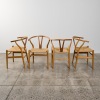 A Set of Four Hans Wegner CH24 Wishbone Chairs by Carl Hansen Denmark