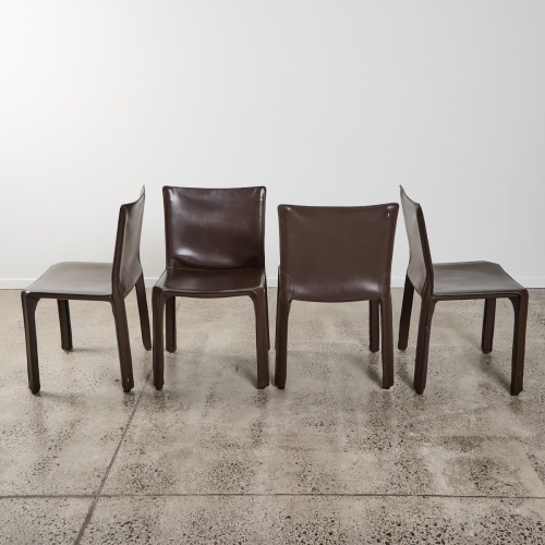 A Set of Four Cab 412 Chairs by Mario Bellini for Cassina