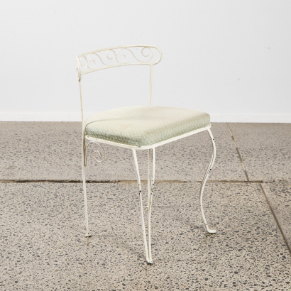 A Vintage Wire Framed Vanity Chair