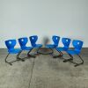 A Set of Six Blue Verner Panton 'PantoSwing Lupo' Chairs - 2