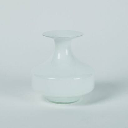 A White Mid-Century Holmegaard Style Vase