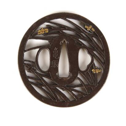 A Fine Japanese Edo Iron Tsuba by Kigen