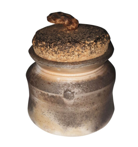 A Chester Nealie Smoked Porcelain Cork Lidded Jar