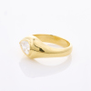 18ct Yellow Gold, Modern .80ct Pear Shape Diamond Ring, GIA certified - 2