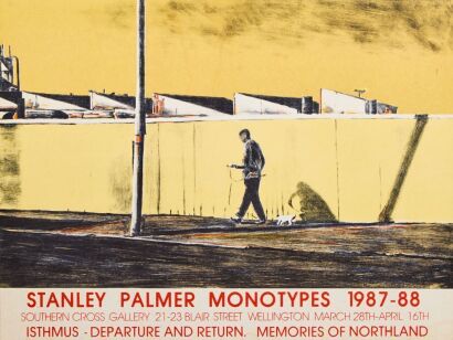 STANLEY PALMER "Monotypes" 1987-88 Exhibition Poster on Board
