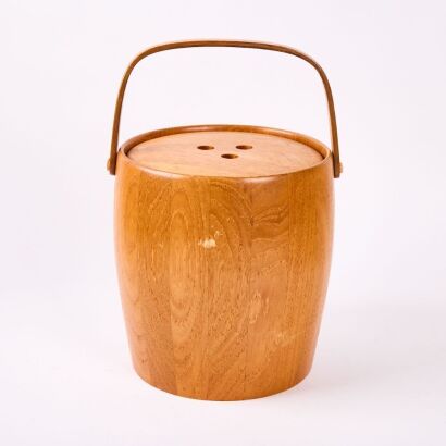 A Mid-Century Teak Ice Bucket By Neil Penman Denmark