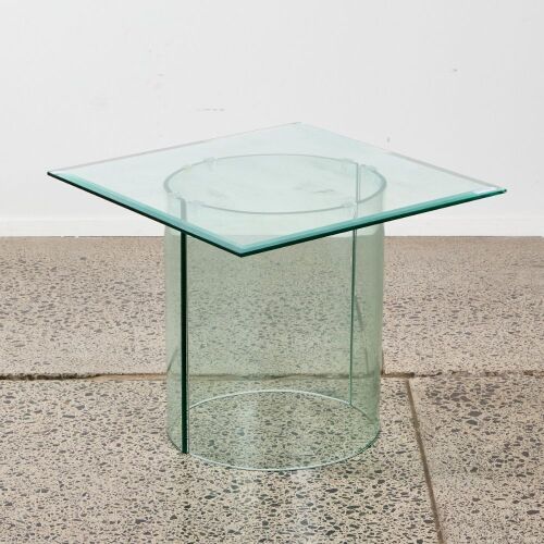 A Post Modern Glass Side Table