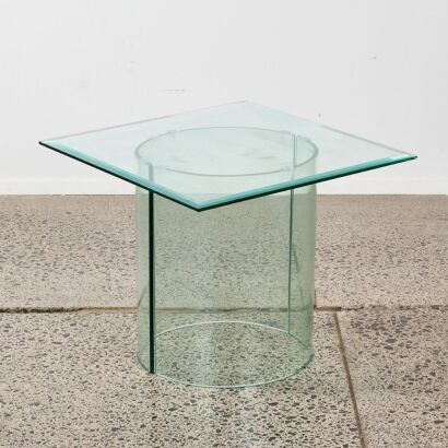 A Post Modern Glass Side Table