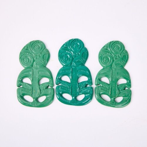 A Trio of Three Plastic Hei Tikis