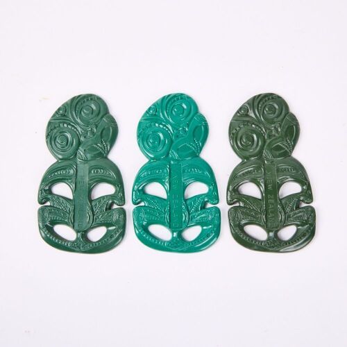 A Trio of Three Plastic Hei Tikis