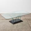 A Mid-Century/Art Deco Glass and Wood Coffee Table