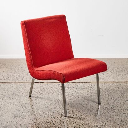 A Red Vostra Chair By Walter Knoll