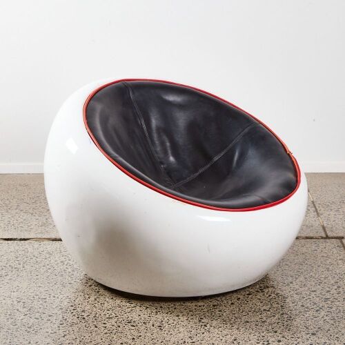 An Egg Pod Ball Style Chair