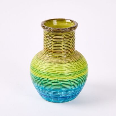 A Bittossi Basket Weave Vase for Rosenthal Netter