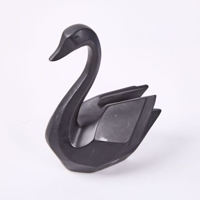 A Deco Style Black Swan