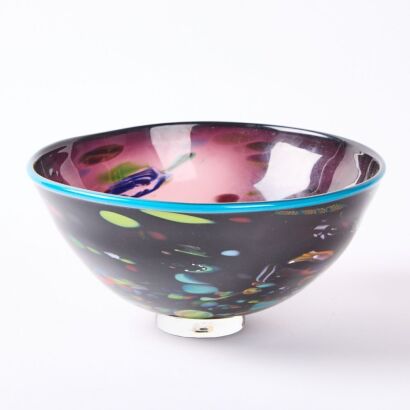 A Peter Viesnik Murrini Art Glass Bowl Dated '10