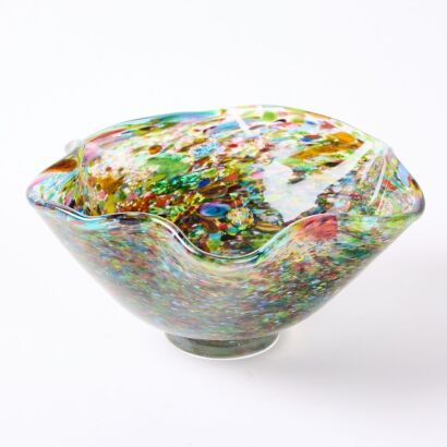 A Peter Viesnik Art Glass Bowl Dated '12