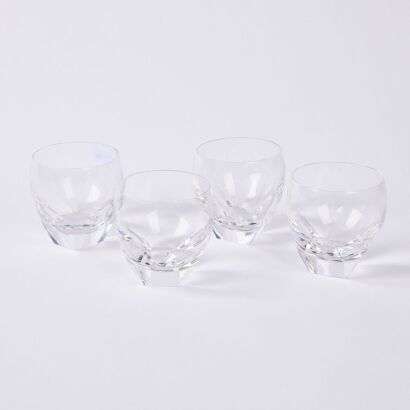 A Set of Four Moser Tumblers