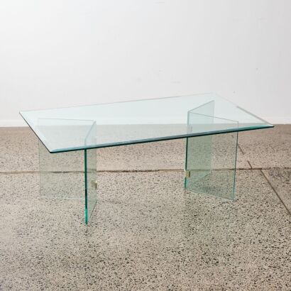 A Mid-Century Glass Coffee Table