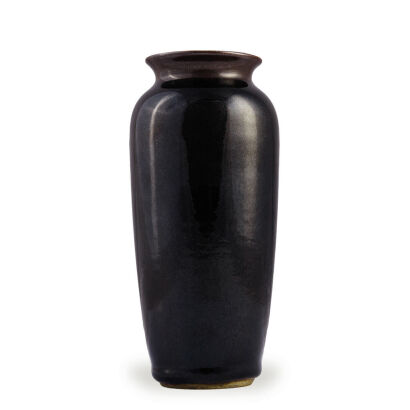 A Chinese Qing Dynasty Black Mirror Glazed Vase