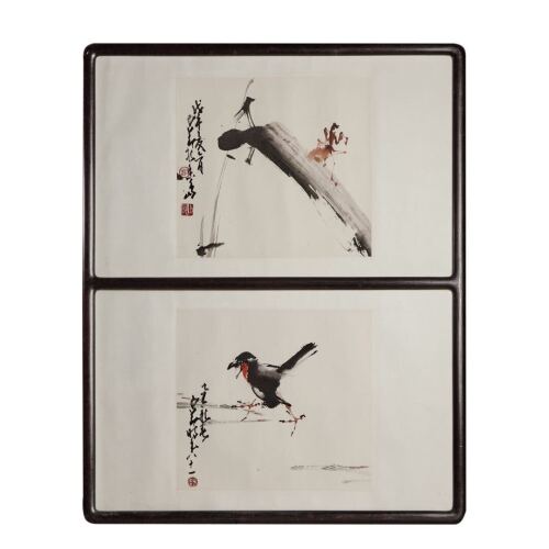 A Chinese Painting of Flowers and Birds (Zhao Shaoang Mark)