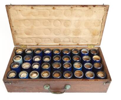 A Fitted Wooden Case Containing Thirtysix Edison Blue Amberol Cylinder Records