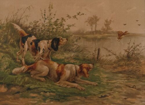 An Antique Dog Print and another by Charles Cooper Henderson