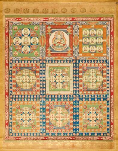 A Japanese 15-16th century Mandala of diamond world