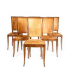 A Set of Six Art Deco Dining Chairs 