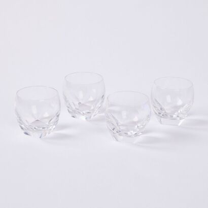 A Set of Four Small Moser Tumblers