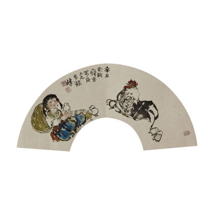 A Chinese Painting on Fan (Cheng Shifa Mark)